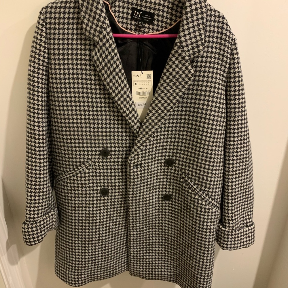 Zara / TCF Houndstooth Print Topcoat